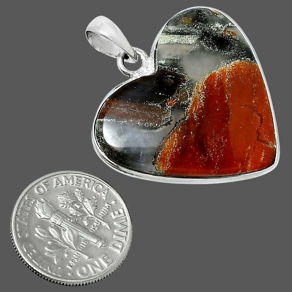 Premium Quality Heart Tabu Jasper Pendant P-1043 56-EP10627