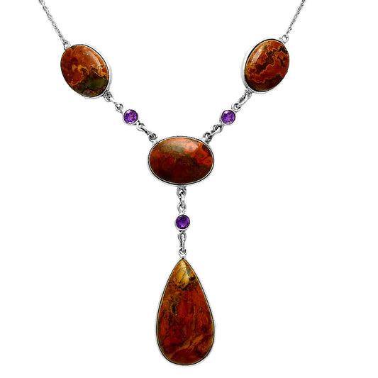 Premium Quality Rare Cady Mountain Agate Necklace N-1023 57-EN10164