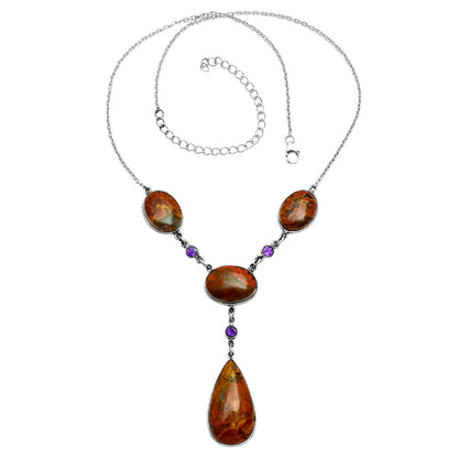 Premium Quality Rare Cady Mountain Agate Necklace N-1023 57-EN10164