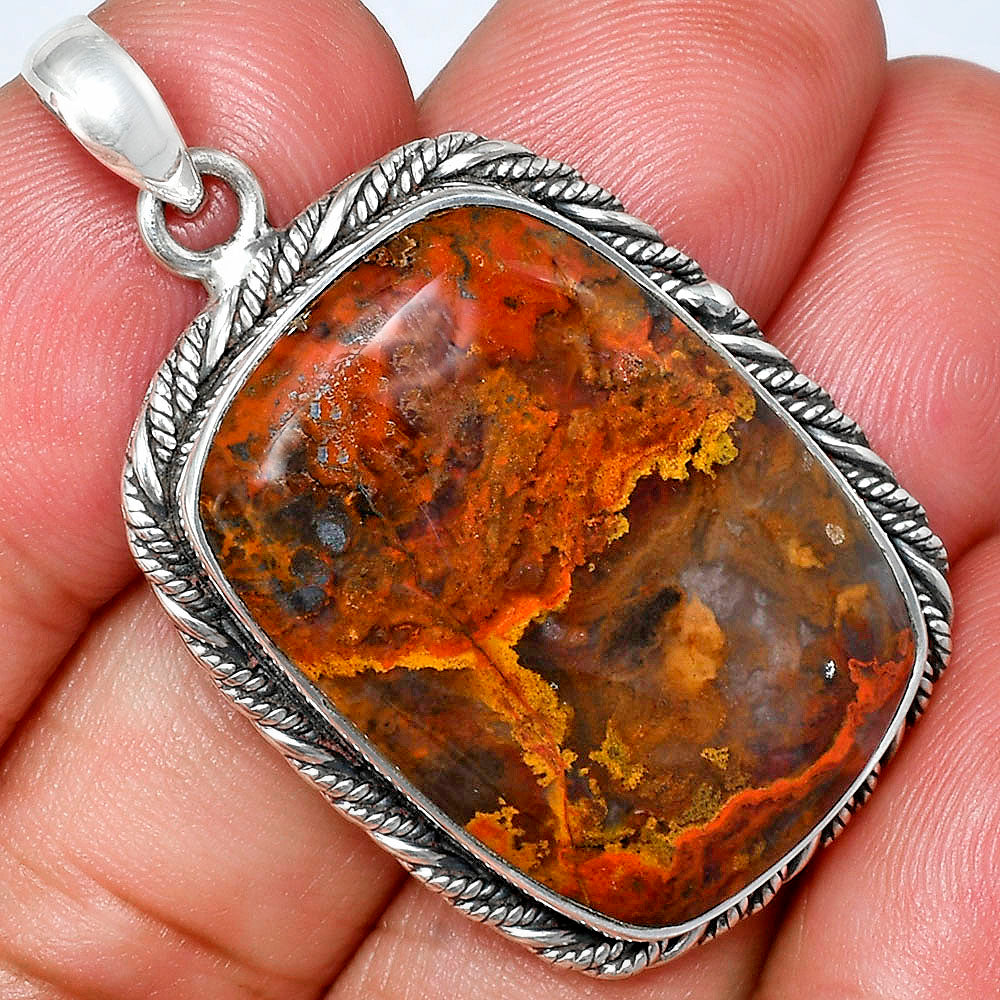 Premium Quality Rare Cady Mountain Agate Pendant P-1074 57-EP10690