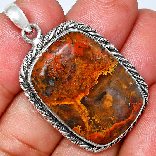 Premium Quality Rare Cady Mountain Agate Pendant P-1074 57-EP10690