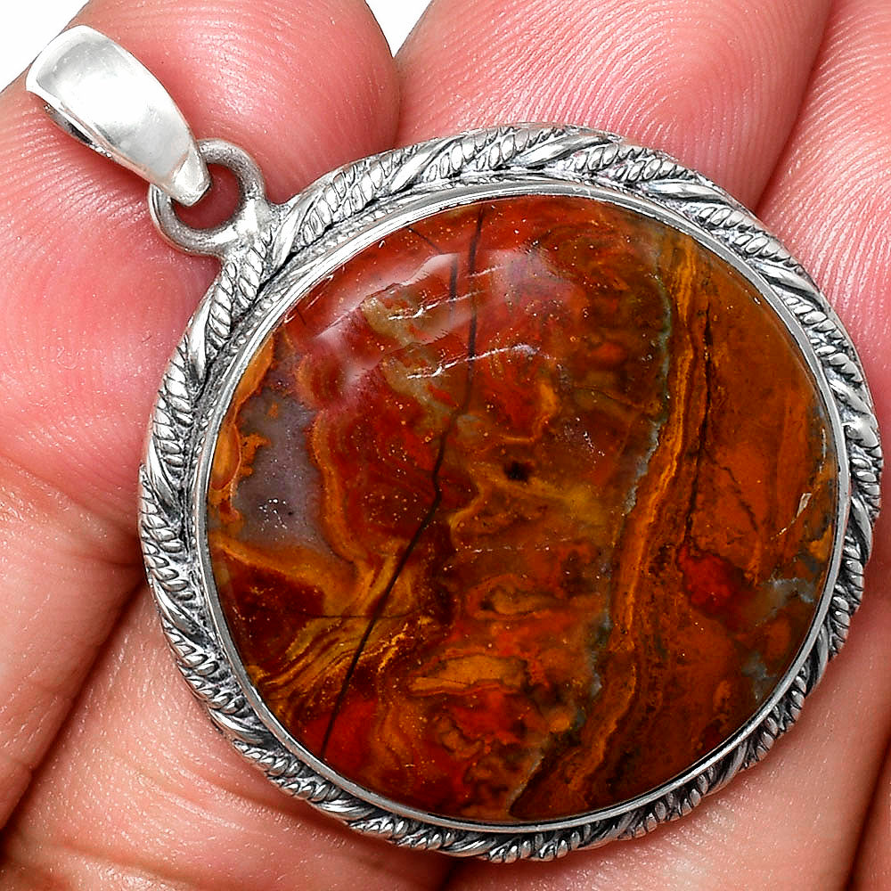 Premium Quality Rare Cady Mountain Agate Pendant P-1074 57-EP10692