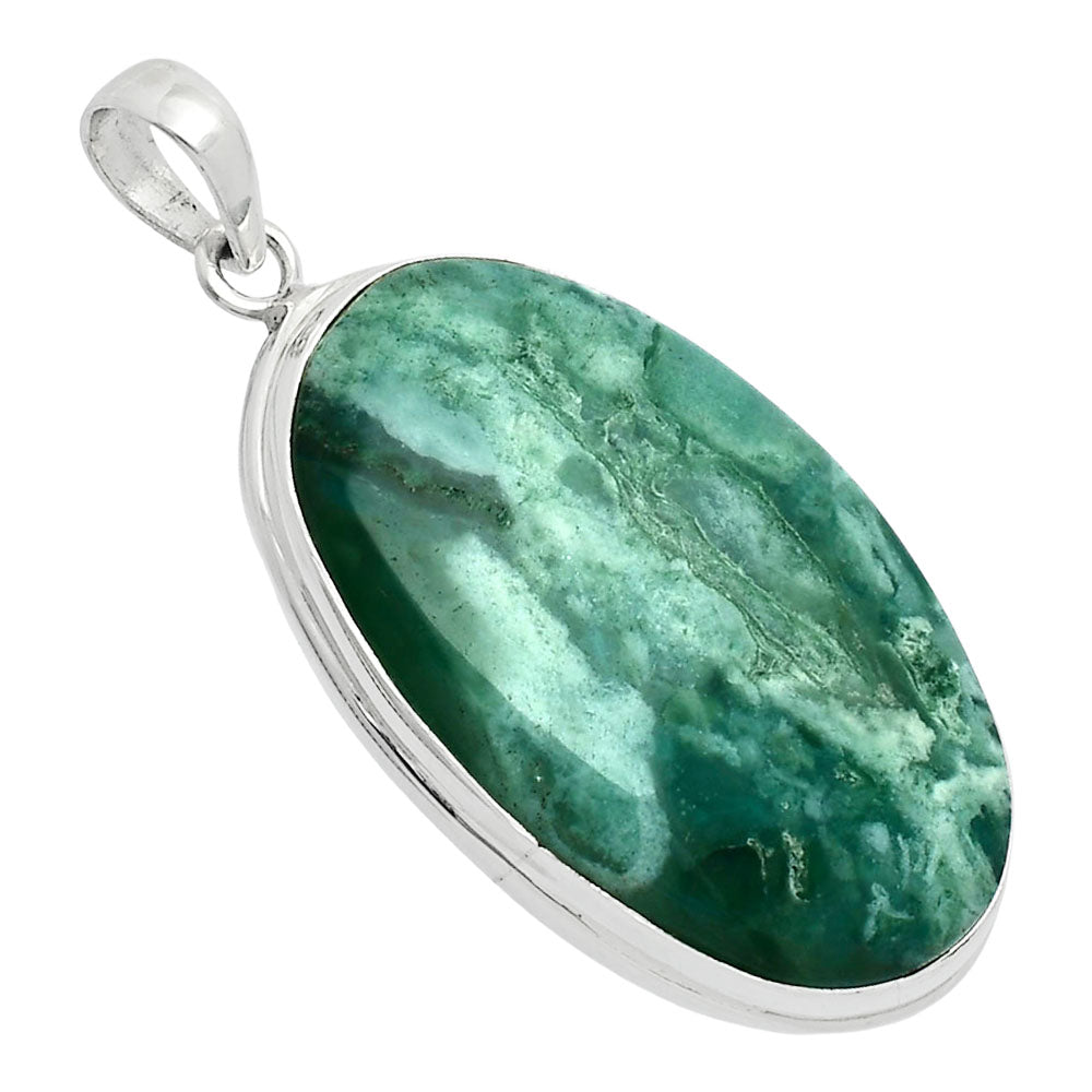 Premium Quality Green Lace Agate Pendant P-1124 57-EP10698