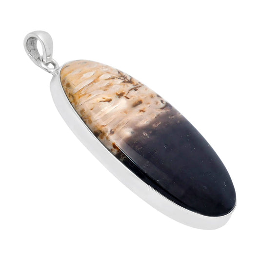 Premium Quality Palm Root Fossil Agate Pendant P-1001 57-EP10700