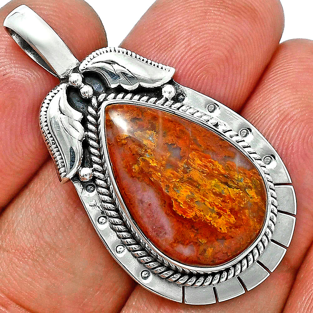 Premium Quality Rare Cady Mountain Agate Pendant P-1568 57-EP10704