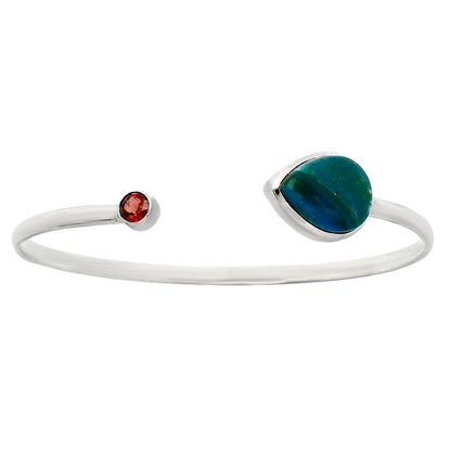 Premium Quality Peruvian Opalina & Garnet Cuff Bangle Bracelet B-1004 58-EB10566