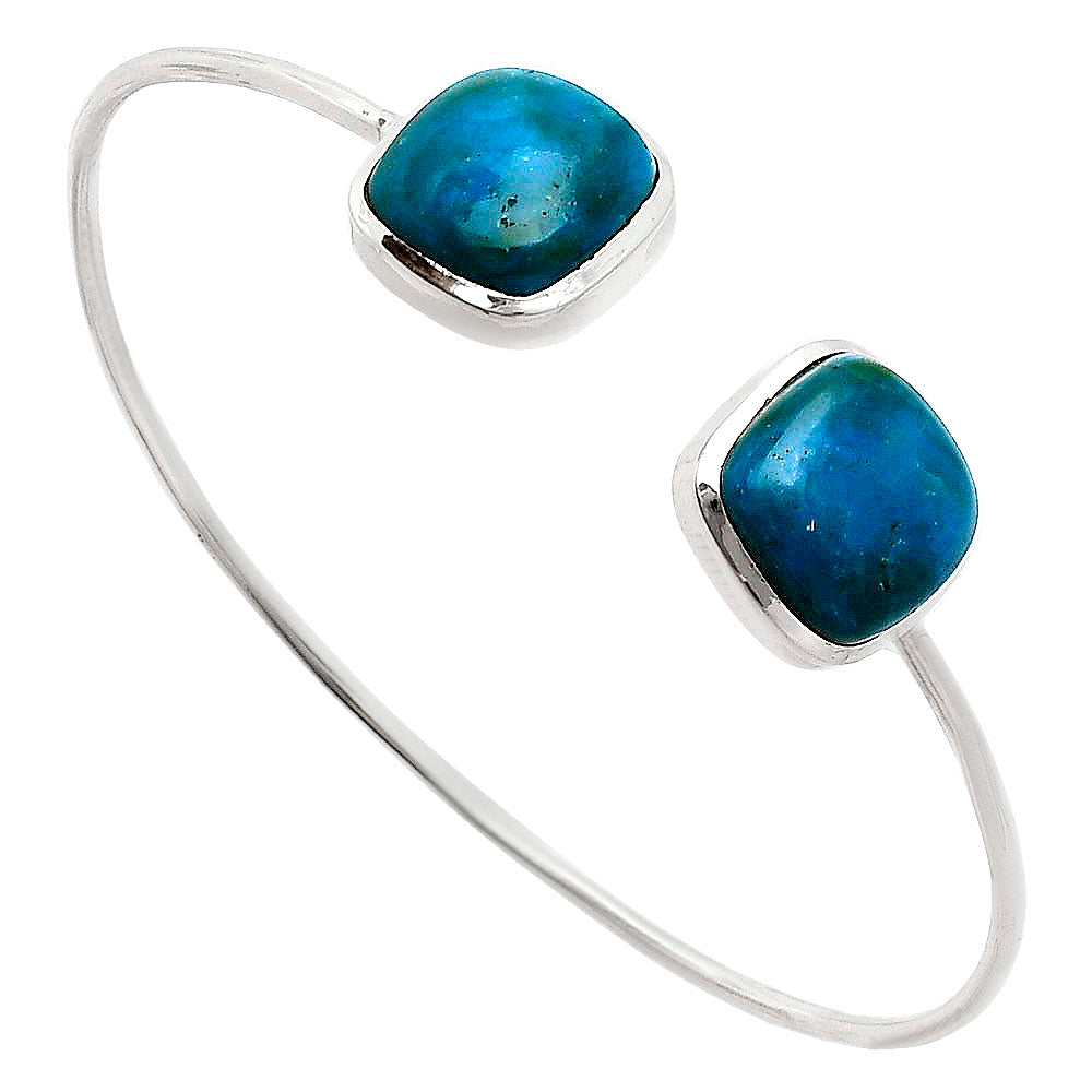 Premium Quality Azurite Chrysocolla Cuff Bangle Bracelet B-1004 58-EB10572