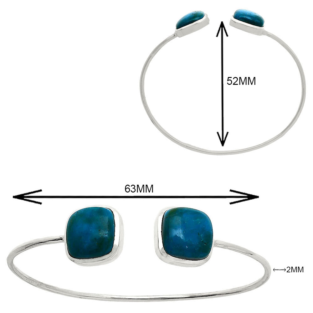 Premium Quality Azurite Chrysocolla Cuff Bangle Bracelet B-1004 58-EB10572