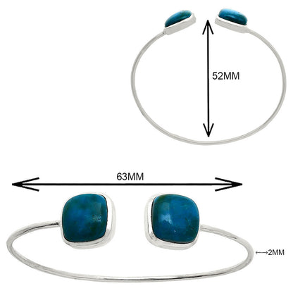 Premium Quality Azurite Chrysocolla Cuff Bangle Bracelet B-1004 58-EB10572