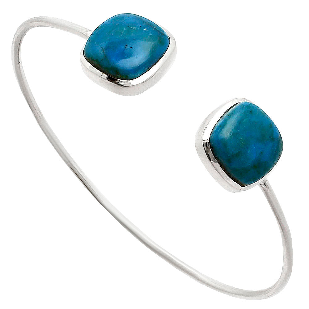 Premium Quality Azurite Chrysocolla Cuff Bangle Bracelet B-1004 58-EB10573