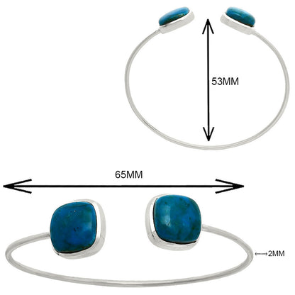 Premium Quality Azurite Chrysocolla Cuff Bangle Bracelet B-1004 58-EB10573
