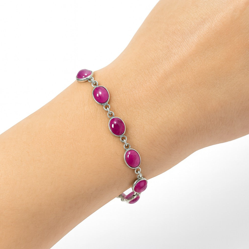 Premium Quality Lab Created Ruby Bracelet B-1001 58-EB10584