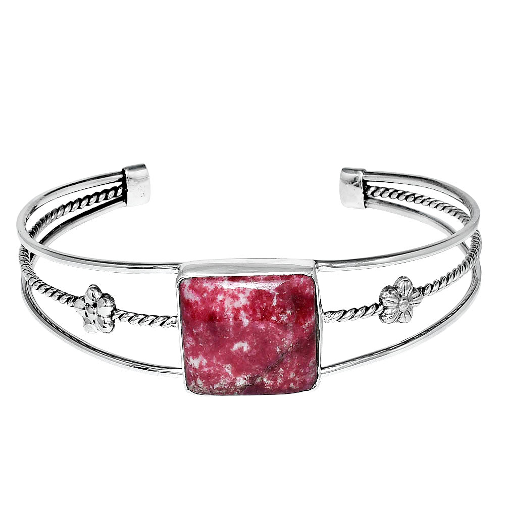 Premium Quality Pink Thulite - Norway Cuff Bangle Bracelet B-1012 58-EB10587