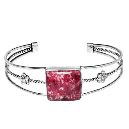 Premium Quality Pink Thulite - Norway Cuff Bangle Bracelet B-1012 58-EB10587