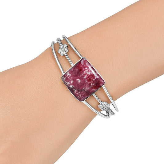 Premium Quality Pink Thulite - Norway Cuff Bangle Bracelet B-1012 58-EB10587