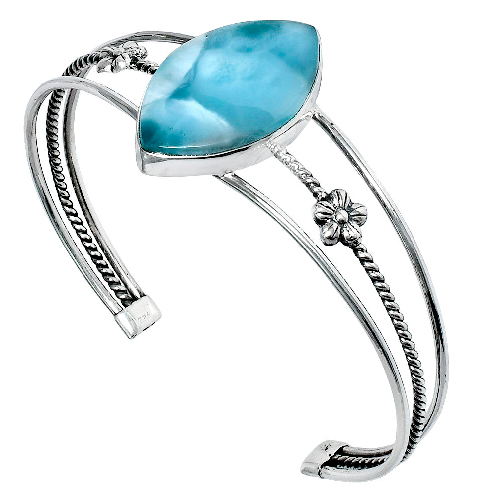 Premium Hemimorphite Cuff Bangle Bracelet B-1012 58-EB10590