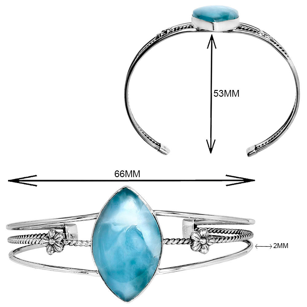 Premium Hemimorphite Cuff Bangle Bracelet B-1012 58-EB10590
