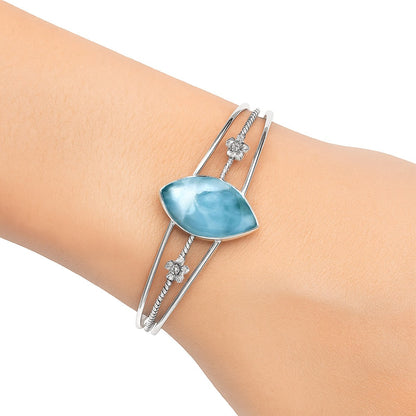 Premium Hemimorphite Cuff Bangle Bracelet B-1012 58-EB10590