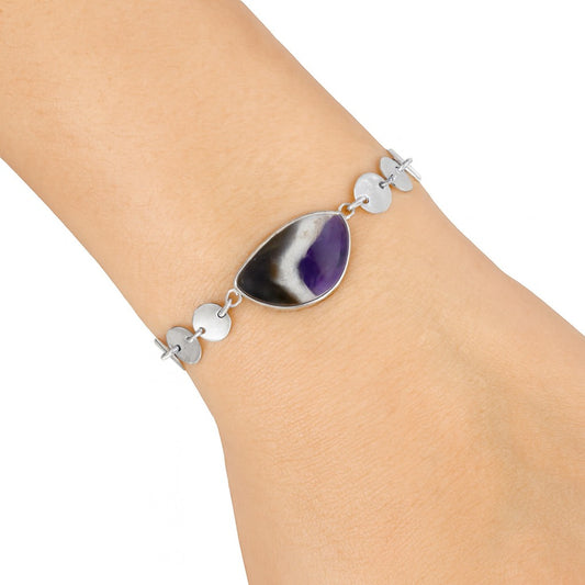 Premium Quality Chevron Amethyst Bracelet B-1044 58-EB10600