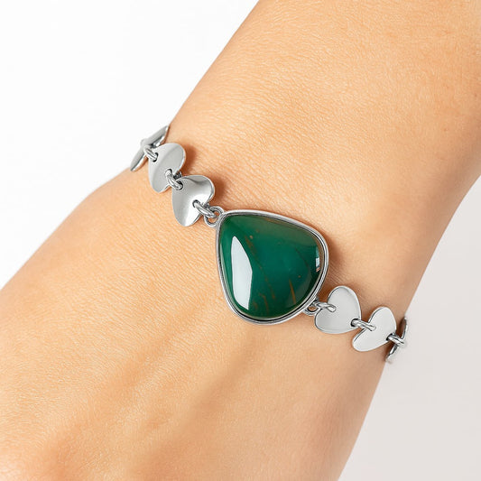 Premium Heart - Blood Stone - India Bracelet B-1044 58-EB10602