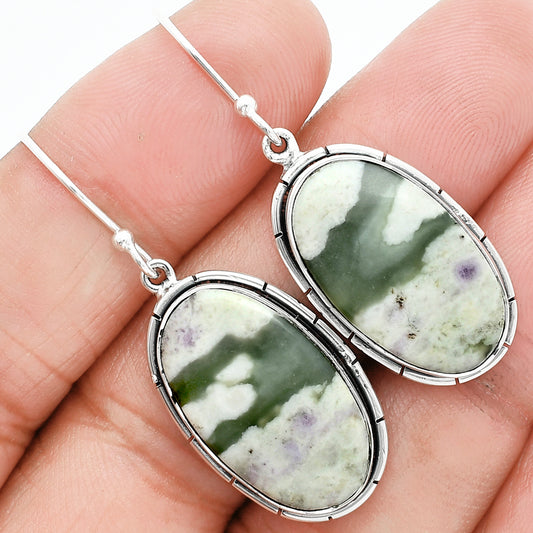 Natural Peace Jade Earrings E-1029 58-EE10455