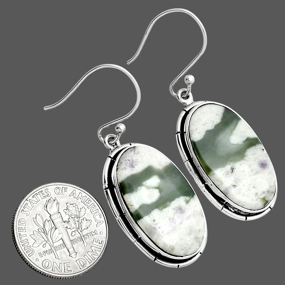 Natural Peace Jade Earrings E-1029 58-EE10455