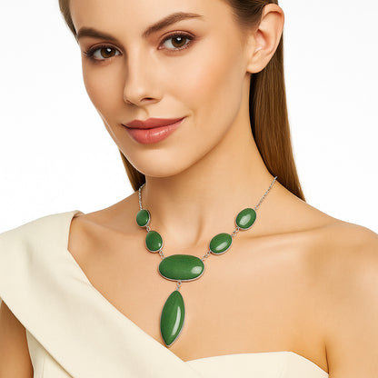 Premium Quality Green Aventurine Necklace N-1013 58-EN10177