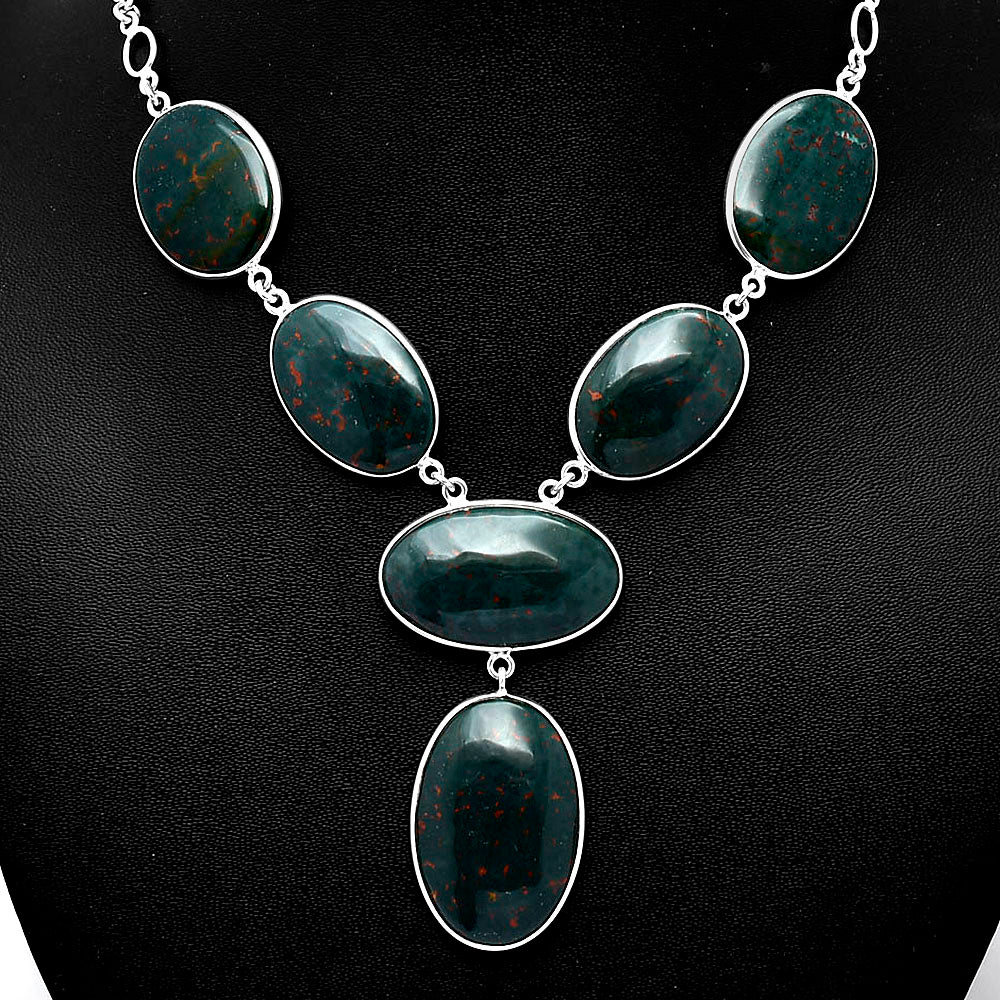 Natural Blood Stone - India Necklace N-1014 58-EN10199