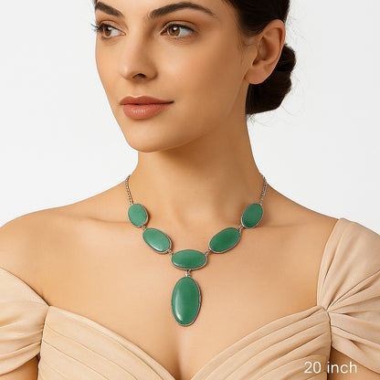 Natural Green Aventurine Necklace N-1013 58-EN10202