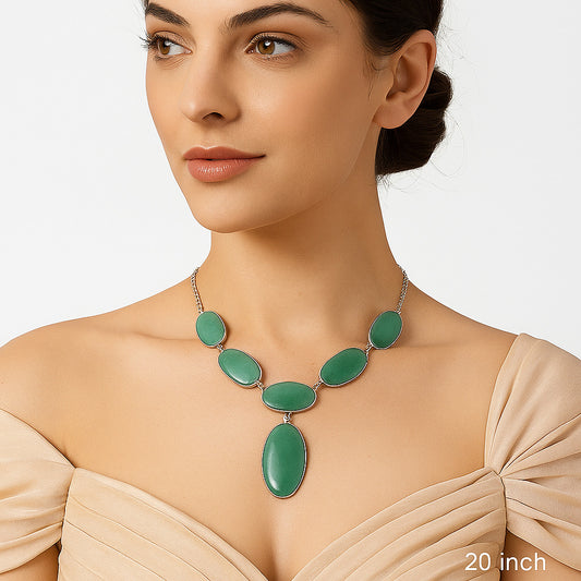 Natural Green Aventurine Necklace N-1013 58-EN10202