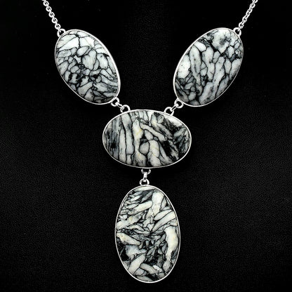 Natural Pinolith Stone Necklace N-1013 58-EN10204
