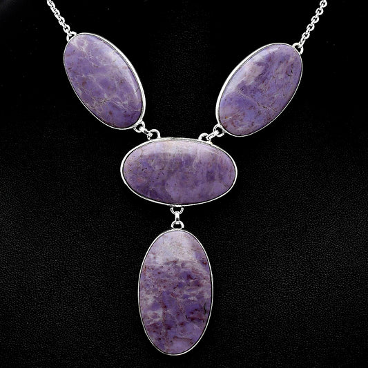 Natural Lavender Jade Necklace N-1013 58-EN10205