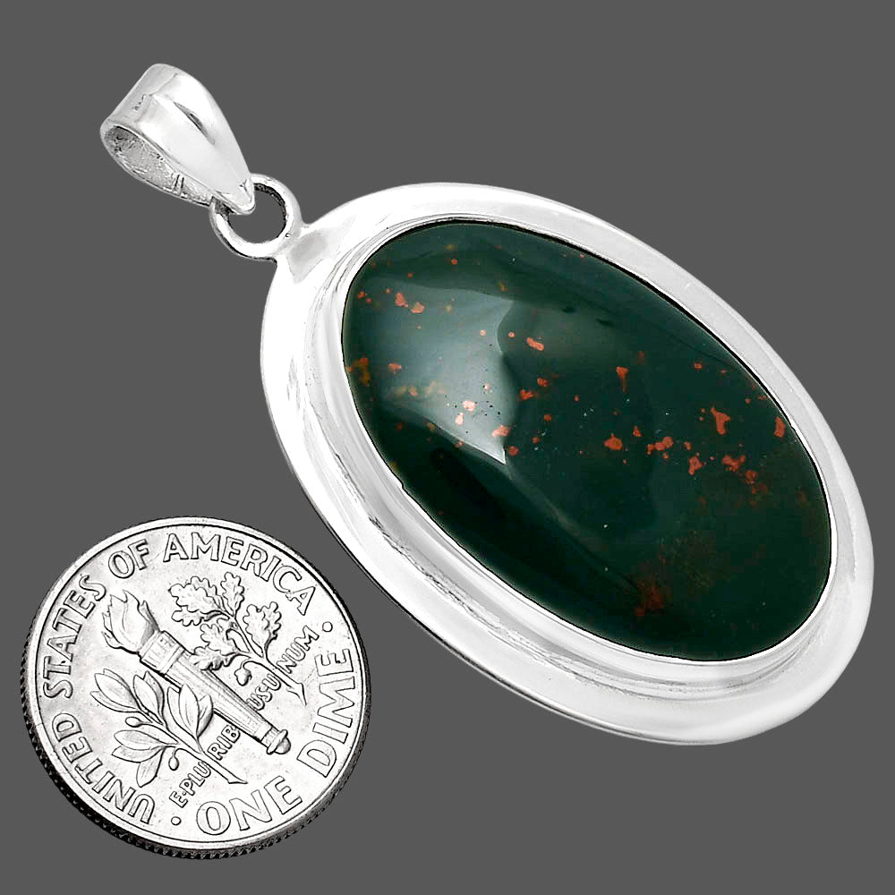 Premium Quality Natural Blood Stone Pendant P-1076 58-EP10714