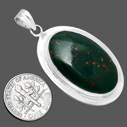 Premium Quality Natural Blood Stone Pendant P-1076 58-EP10714