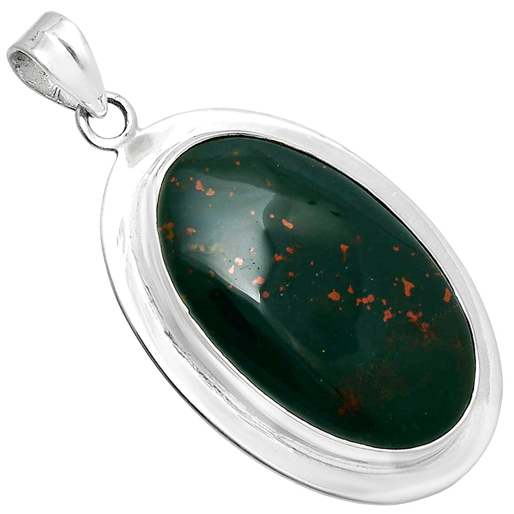 Premium Quality Natural Blood Stone Pendant P-1076 58-EP10714