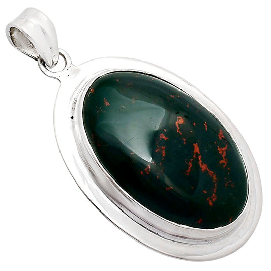 Premium Quality Natural Blood Stone Pendant P-1076 58-EP10716