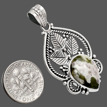 Premium Quality Natural Peace Jade Pendant P-1258 58-EP10721