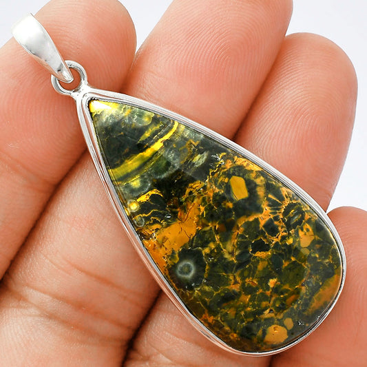 Premium Quality Turkish Rainforest Chrysocolla Pendant P-1124 58-EP10726
