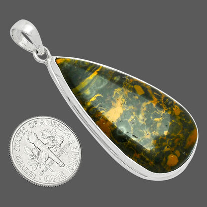 Premium Quality Turkish Rainforest Chrysocolla Pendant P-1124 58-EP10726