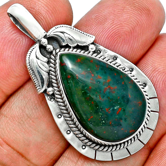 Premium Quality Blood Stone - India Pendant P-1568 58-EP10739