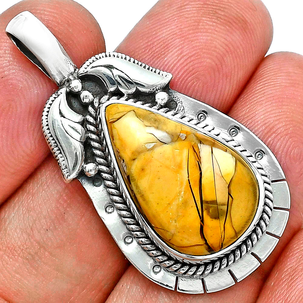 Premium Quality Brecciated Mookaite Pendant P-1568 58-EP10740