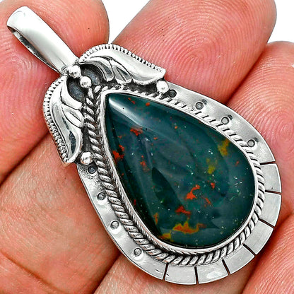Premium Quality Blood Stone - India Pendant P-1568 58-EP10741