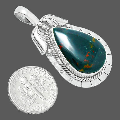 Premium Quality Blood Stone - India Pendant P-1568 58-EP10741
