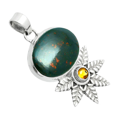 Premium Quality Blood Stone - India & Citrine Pendant P-1425 58-EP10749