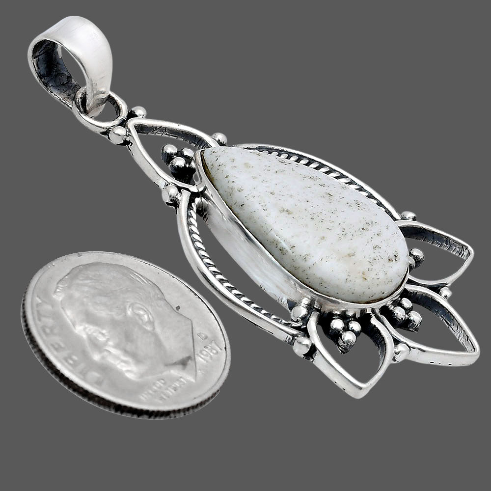 Premium Quality White Scolecite Pendant P-1444 58-EP10750