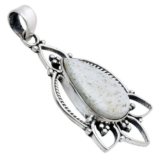 Premium Quality White Scolecite Pendant P-1444 58-EP10750