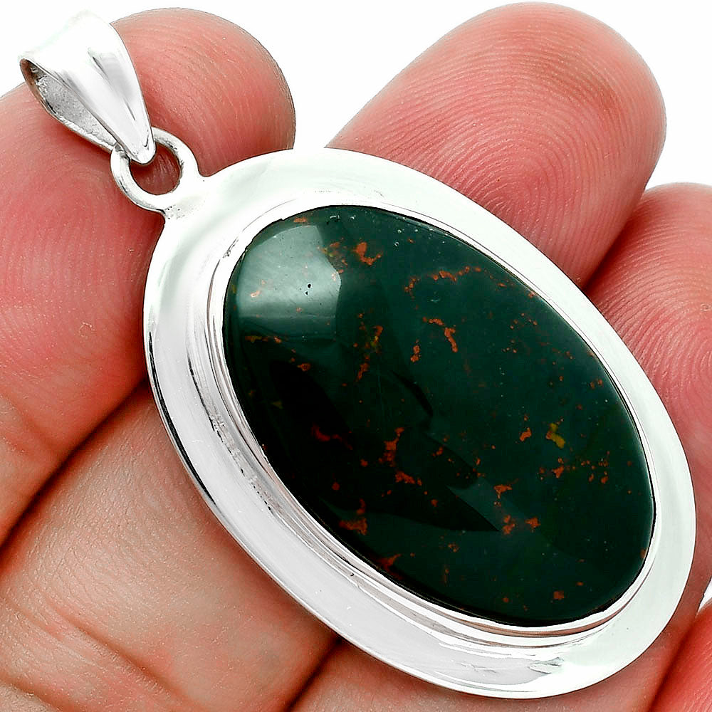 Premium Quality Blood Stone - India Pendant P-1076 58-EP10755