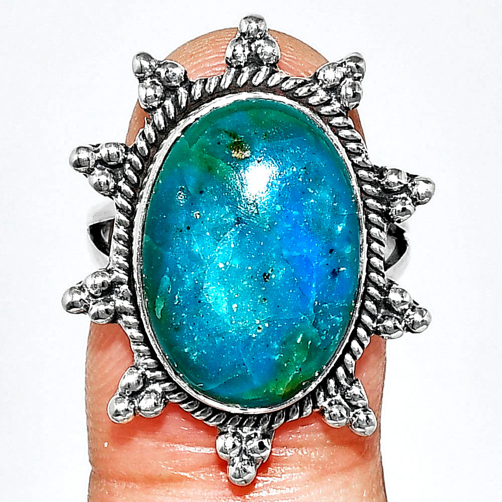 Premium Quality Peruvian Opalina Ring size-7 R-1234 58-ER14612