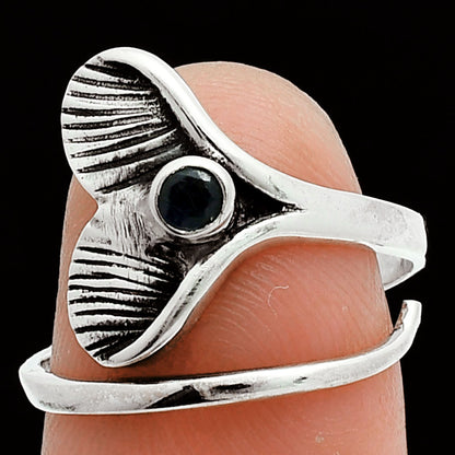 Premium Mermaid Tail Charm - Blue Sapphire Glassfield Ring size-8 R-1070 58-ER14648