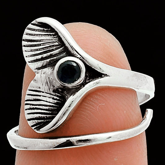 Premium Mermaid Tail Charm - Blue Sapphire Glassfield Ring size-8 R-1070 58-ER14648